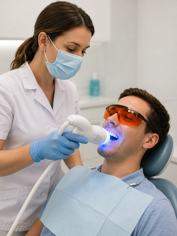 Blanqueamiento dental, procedimiento en Clínica Cielō