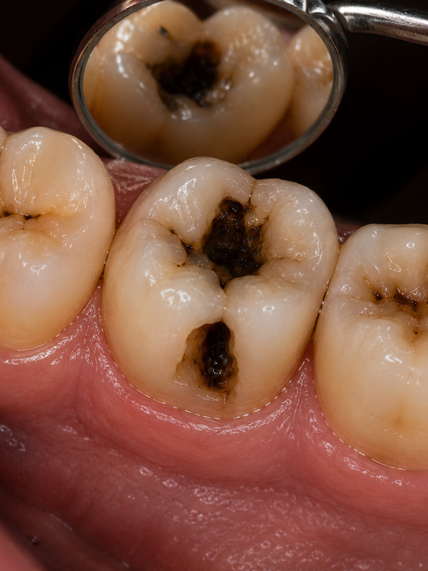 Restauración en resina dental, procedimiento en Clínica Cielō